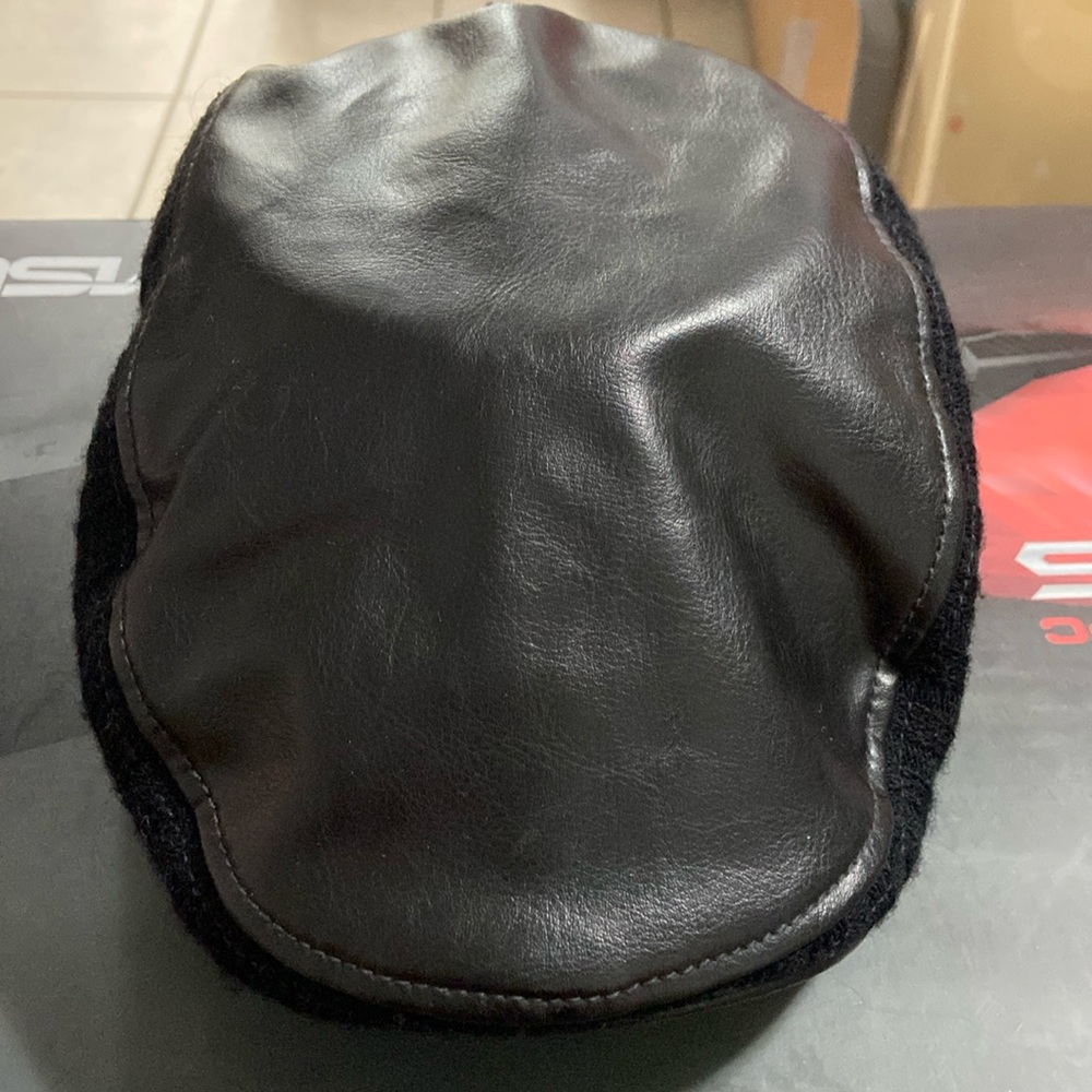 Vintage Sixty Cotton/Leather Newsboy Cap